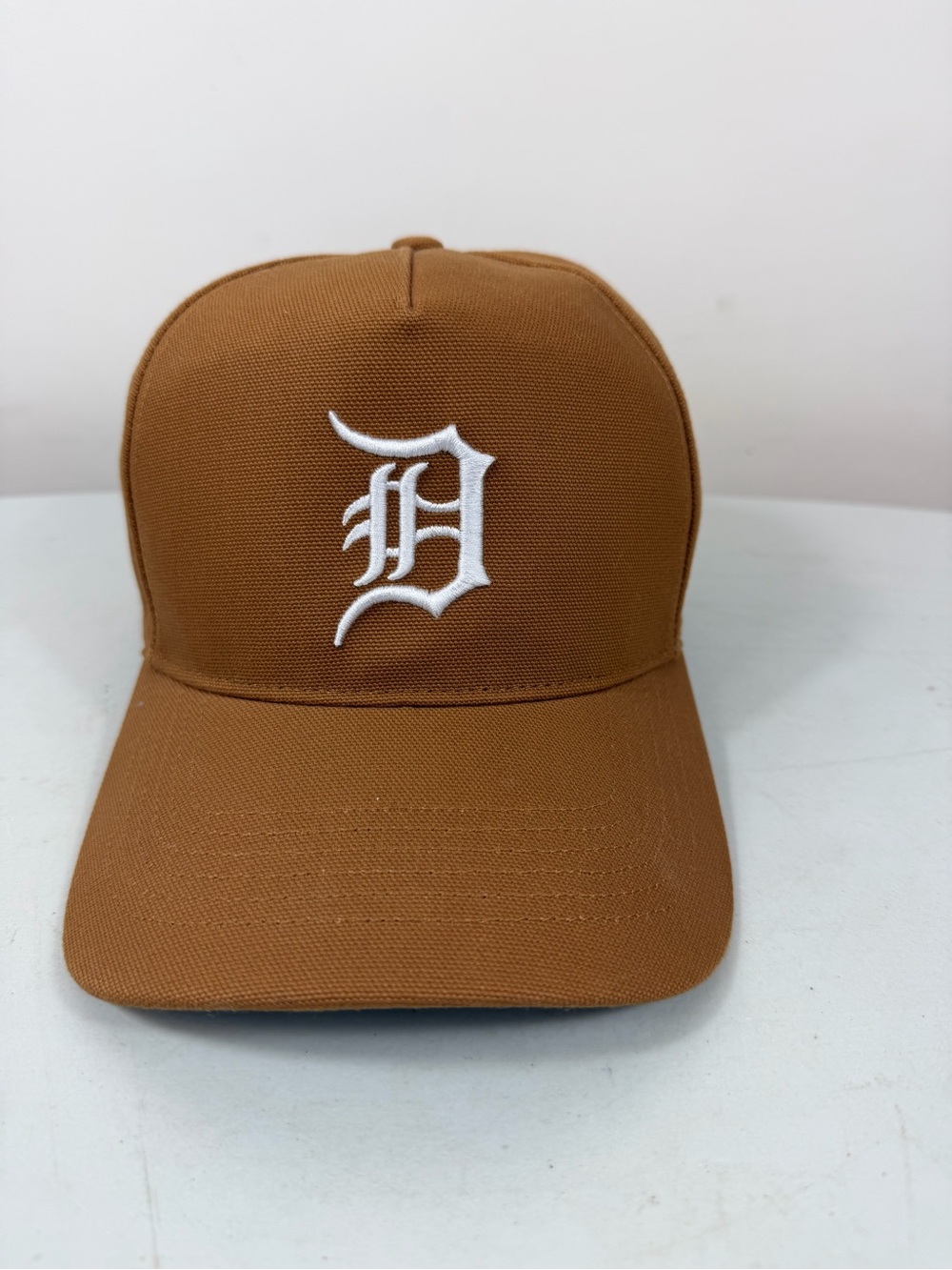 Carhartt Brown Baseball Cap with White Embroidered Detroit Tigers D Logo